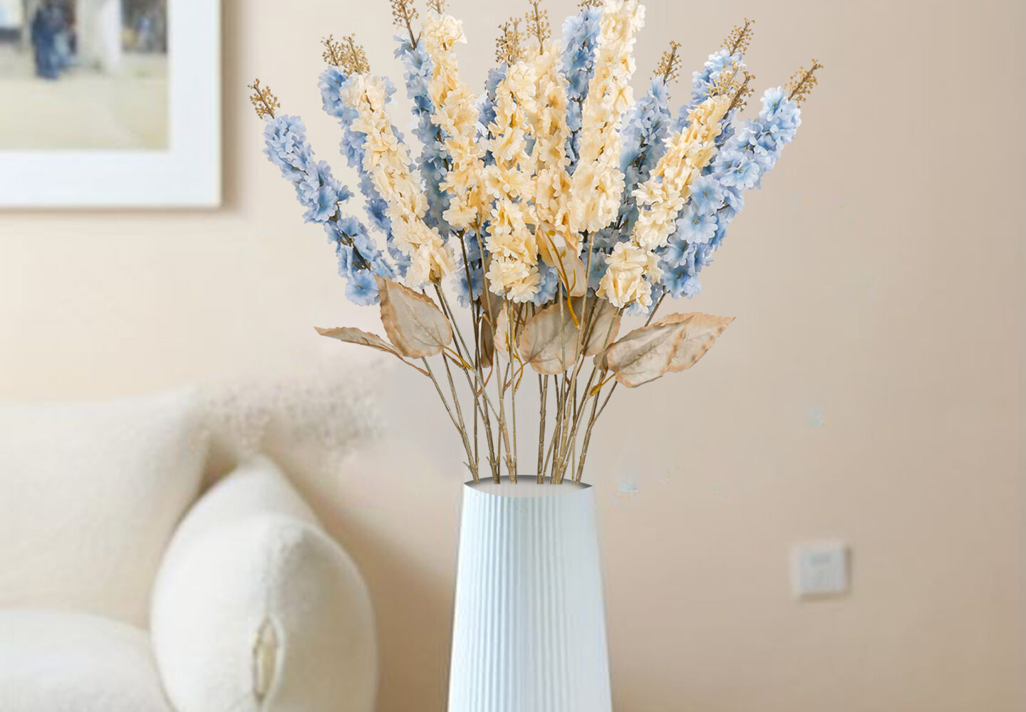 Bunga Delphinium Spring Snapdragon Artificial Oncidium Sedap Malam