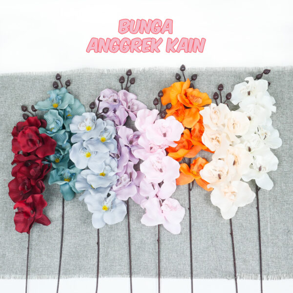 Bunga Anggrek Bahan Kain Artificial Flower b